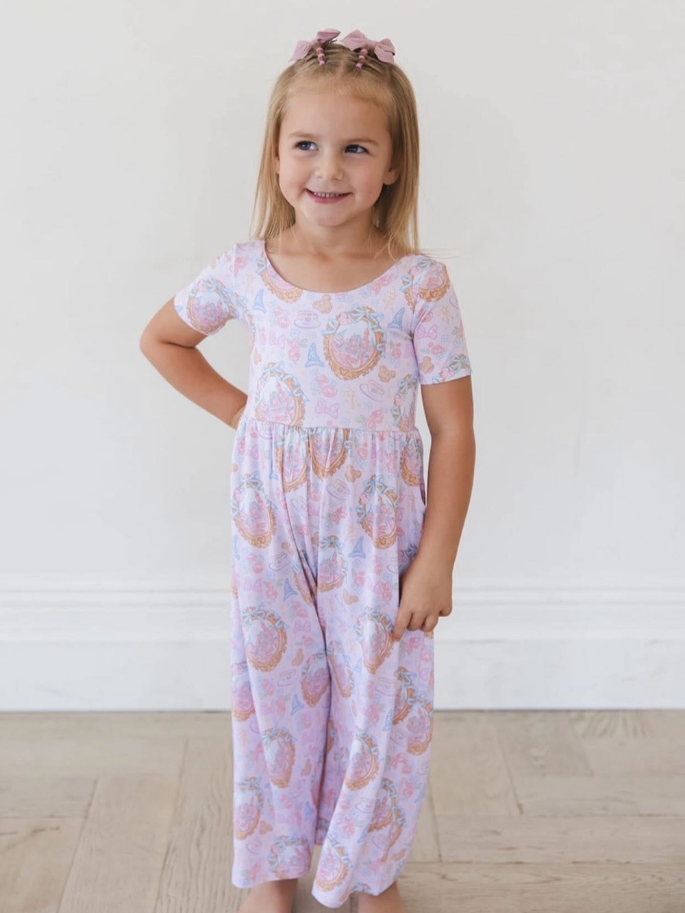 Blush Lotus When You Wish Wide Leg Romper 18-24 months